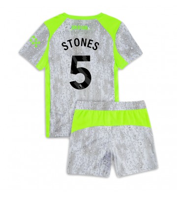 Manchester City John Stones #5 Tredjetrøje Børn 2025-26 Kortærmet (+ Korte bukser)